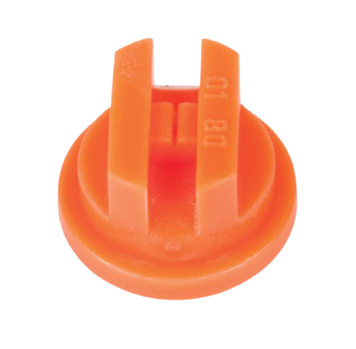 Acetal Flat Fan Nozzle 110-01, 01 Jet - Orange, 110° Fan, ISO.