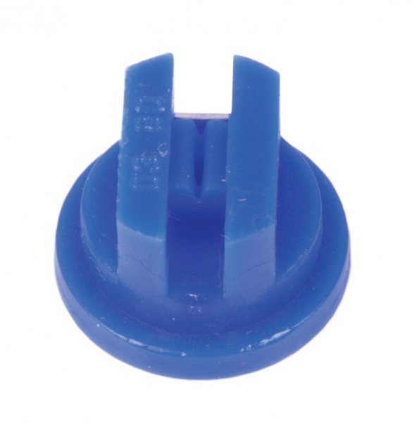 Acetal Flat Fan Nozzle 80-03, 03 Jet - Blue, 80° Fan, ISO.
