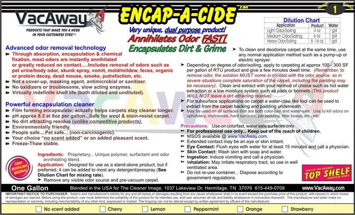 Encap-A-Cide Odour Eliminator and Encapsulant