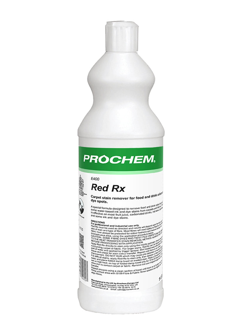 Developed exclusively to remove red food colourings, carbonated drinks, fruit juices and wine stains from carpet and fabrics.