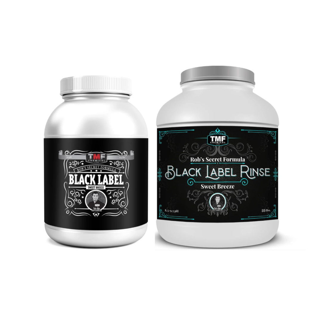 Black Label Sweet Breeze Pre-Spray: Black Label Sweet Breeze Pre-Spray is a powerful, soap-free cleaner infused with a refreshing Sweet Breeze scent. It effectively emulsifies soil on contact and includes anti-soil redepositing agents, making it perfect for both residential and commercial use. This product is 99% green, leaves no sticky residue, and keeps fibers silky soft. Its neutral pH ensures it won't void carpet warranties and is safe for any water-cleanable surface.  Black Label Soap Free Rinse Infuse