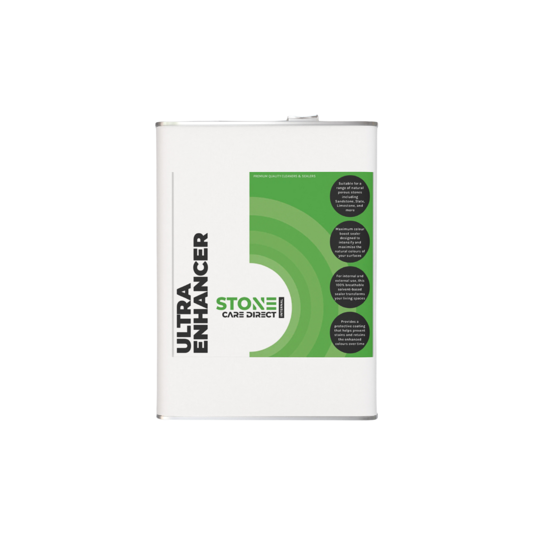 Stone Care Direct Ultra Enhancer designed to intensify and maximize the natural colors of surfaces, providing a stunning and vibrant appearance.