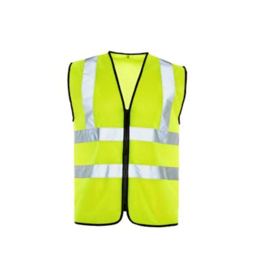 2 band and brace zipped Hi Vis Vest

High quality reflective tape
100% polyester fabric
2 band and brace
Available in Yellow and Orange colours
Conforms to EN ISO 20471 Class 2
Size - XL