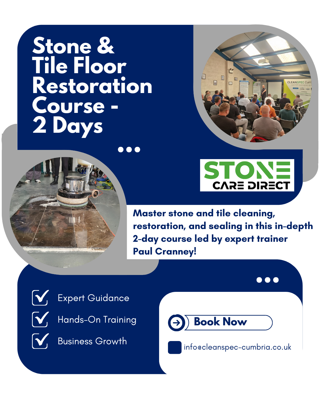 Stone & Tile Floor Restoration Course 2 Days with Paul Cranney – StoneCare Direct (UK)