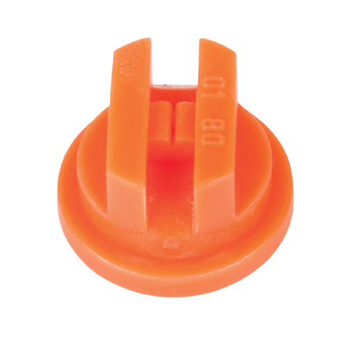 Acetal Flat Fan Nozzle 110-01, 01 Jet - Orange,  110° Fan,  ISO.