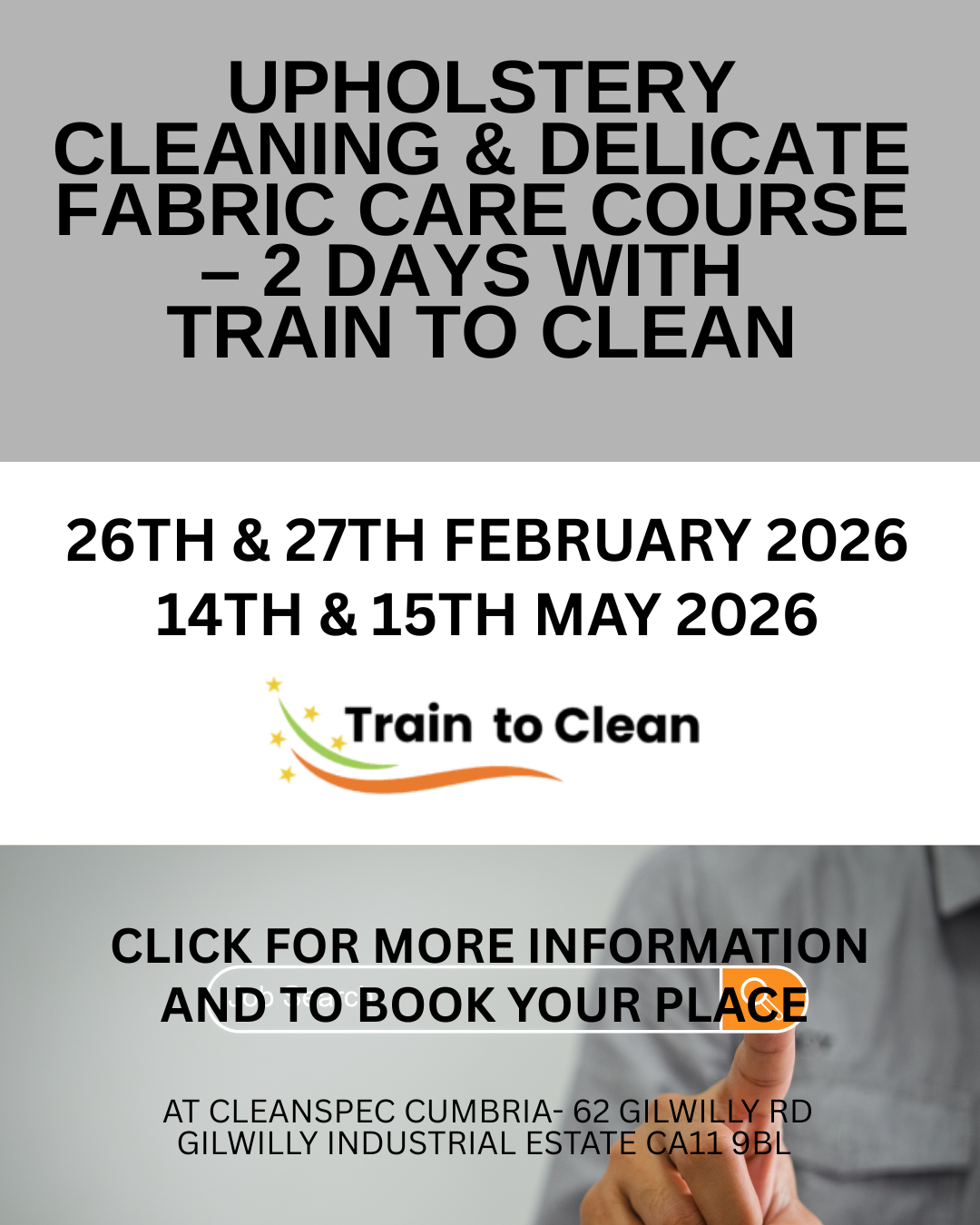 Upholstery Cleaning & Delicate Fabric Care Course – 2 Days (UK)