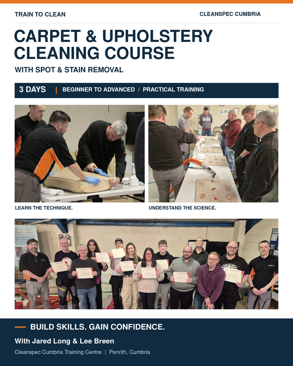 T2C | Professional Carpet & Upholstery Cleaning and Stain Removal Course – 3 Days 1