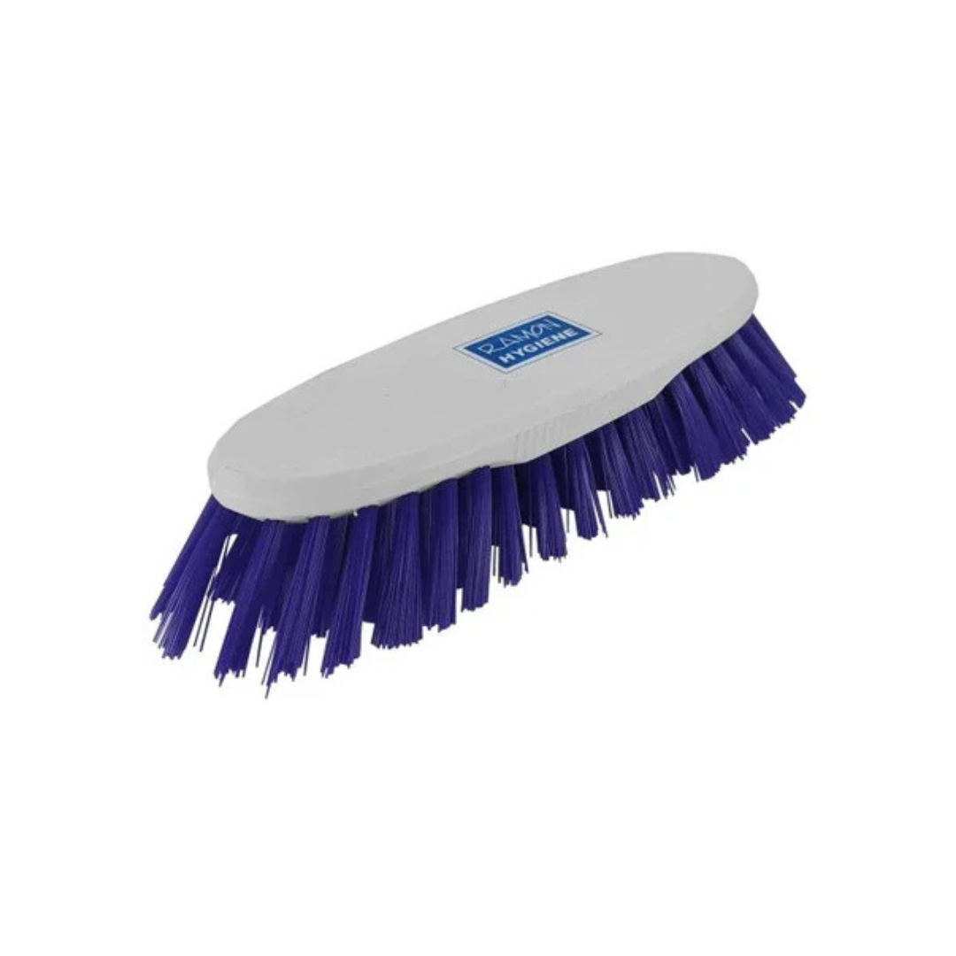Blue hand scrubbing brush with stiff bristles 18cm
