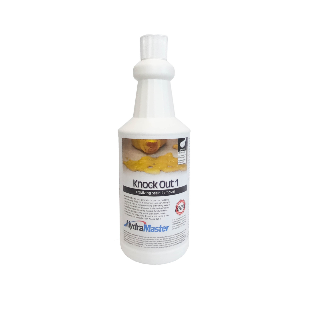 KnockOut 1 is a revolutionary one-part oxidizing stain remover that eliminates stubborn stains with ease. Its specialised formula is ready to use without any mixing required, making it a convenient and mess-free solution. Unlike other "magic" stain