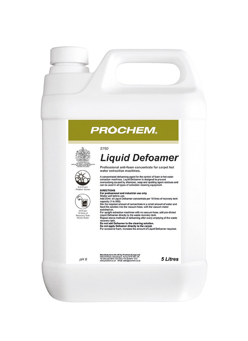 High quality professional anti-foam concentrate for extraction machine recovery tanks
