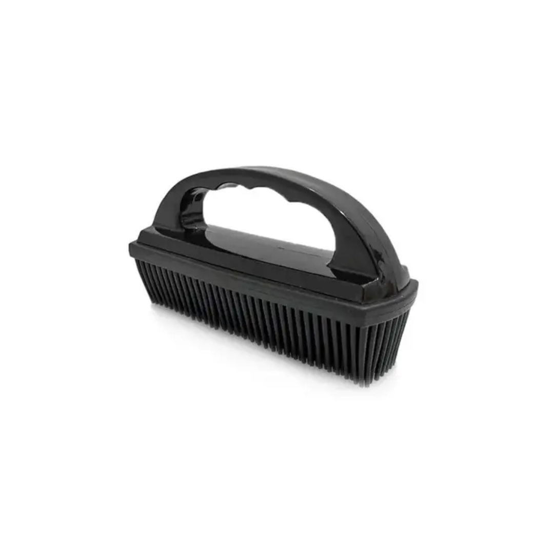 Professional Pet Hair Removal Brush has been developed with durable rubber bristle to effortlessly attract and lift pet hairs and dirt from vehicle interiors and also great for use around the house. Apply a mist of water to the surface, agitate with the pet hair removal brush and you will see instant results.