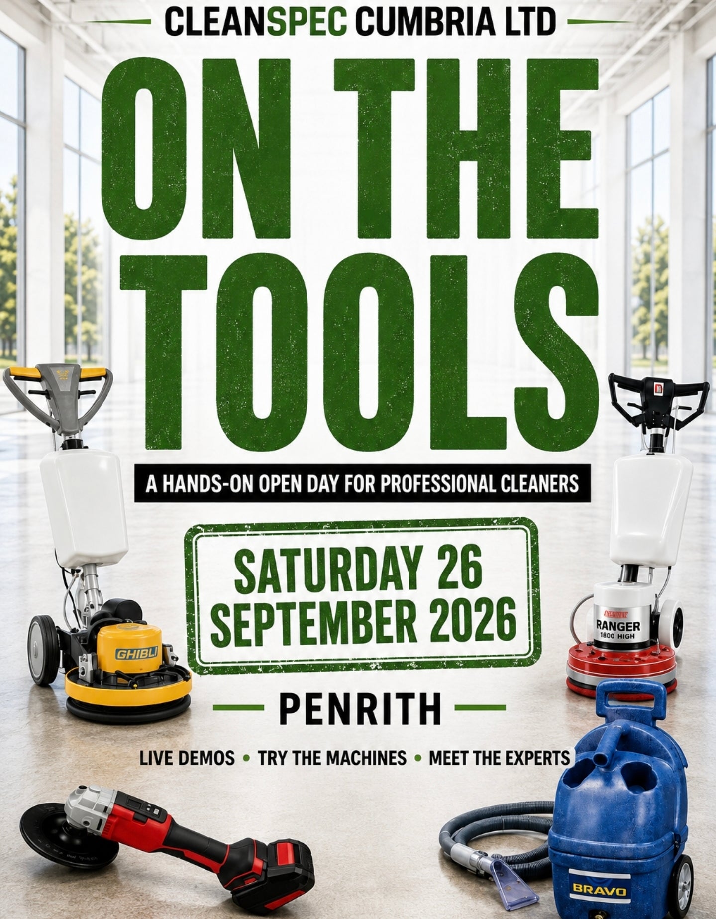 Cleanspec: On the Tools  - A hands-on Open Day for Professional Cleaners 1