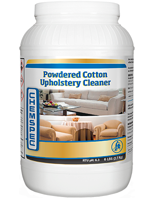 Chemspec Powdered Cotton Upholstery Cleaner specifically designed for cotton upholstery fabrics.