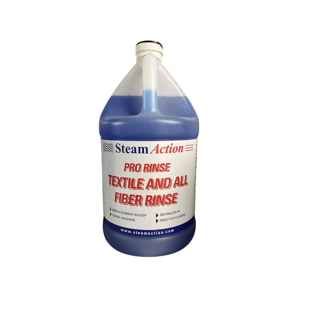 Pro Rinse is designed for applications where zero residue or the removal of all or as much residue as possible is desired. This product should be added to the rinse water to remove detergent buildup and to control browning. The use of this product should be preceded with the application of a pre-spray detergent which has been allowed to soak and attack the soil and grease.   INSTRUCTIONS  FOR CARPET AND WATER-CLEANABLE UPHOLSTERY. Always pre-test in an inconspicuous location. Do not mix with cleaning deterg