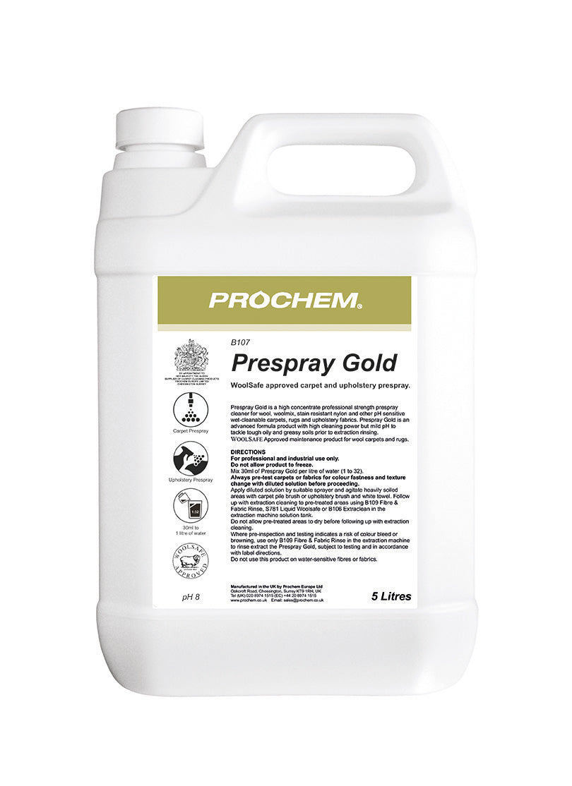 highly concentrated, professional-strength pre-spray cleaner for wool, wool-blend, stain-resistant nylon, and other pH-sensitive carpets and fabrics