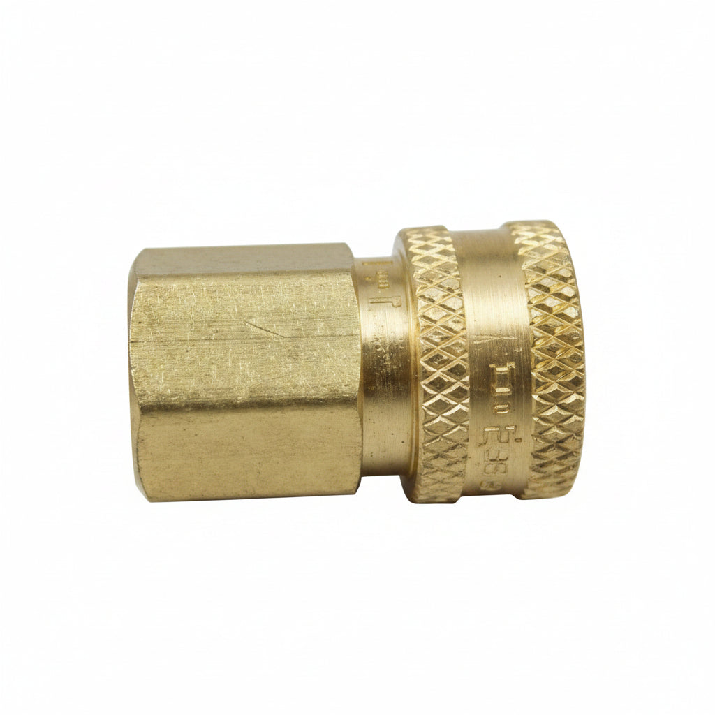 Quick Connect 1/8" Female Flo-thru Brass - 1/8" FPT 1