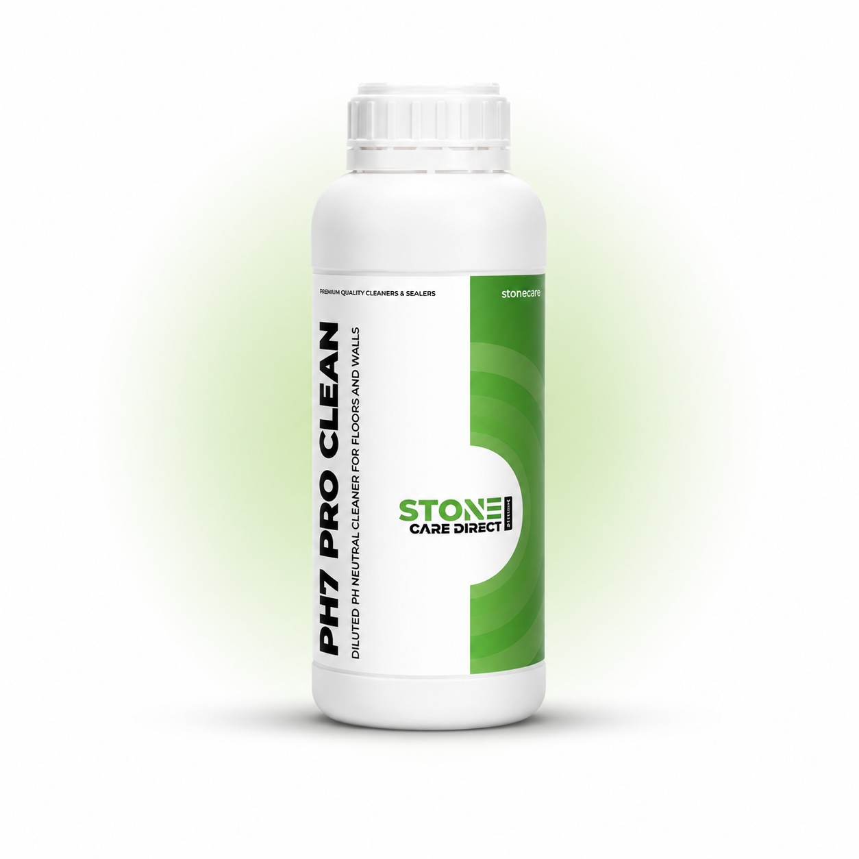 Bottle of Stone Care Direct pH7 Pro Clean on a white background