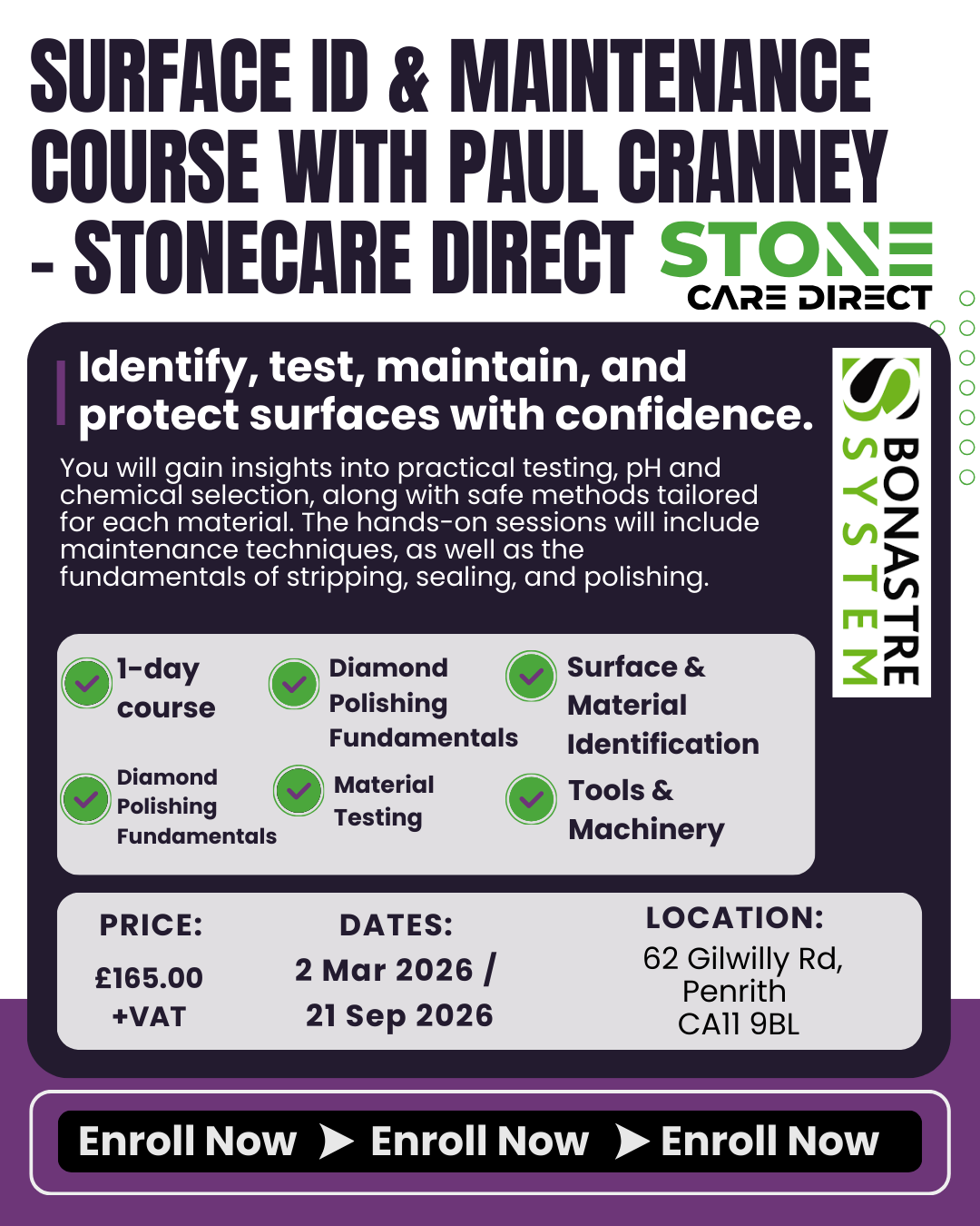 Surface ID & Maintenance Course with Paul Cranney – StoneCare Direct (UK)
