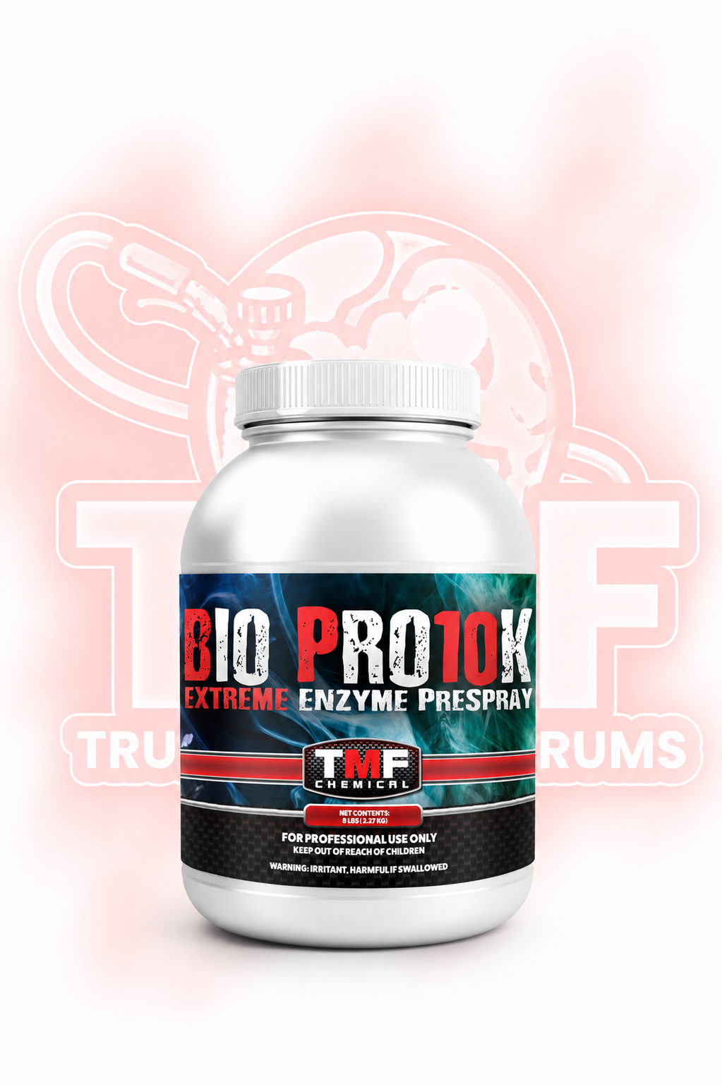 TMF Bio Pro10k Extreme Enzyme Pre-Spray in a red haze