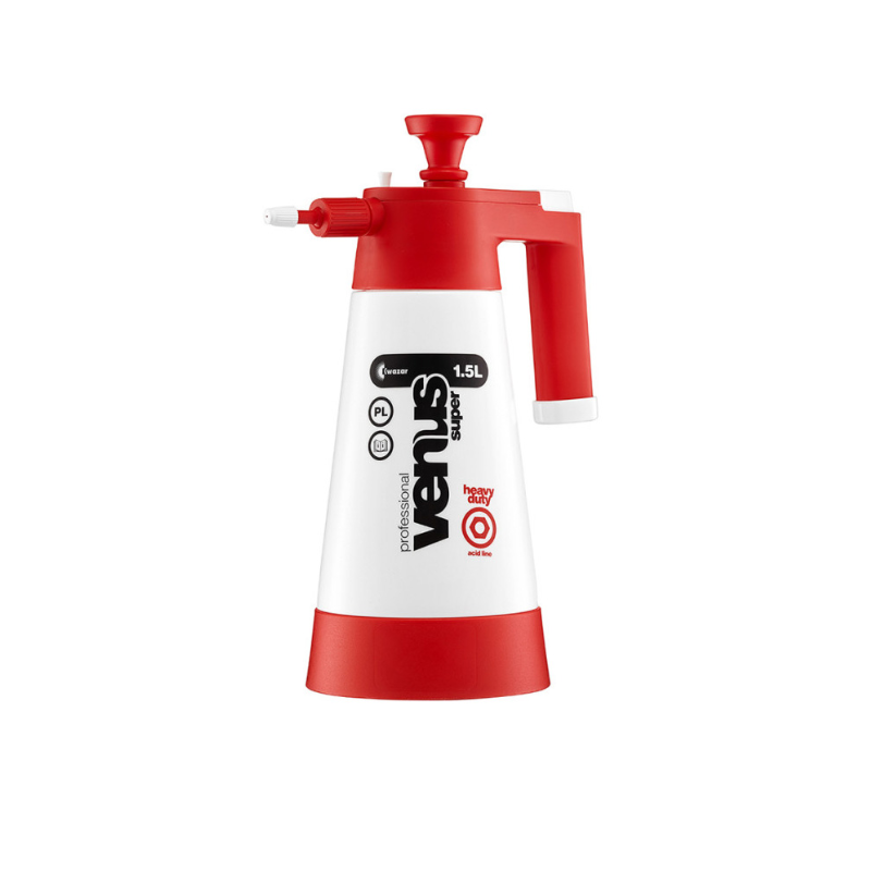 The Venus Pro 1.5L compression sprayer industry approved ‘Viton’ seals for H.D commercial use