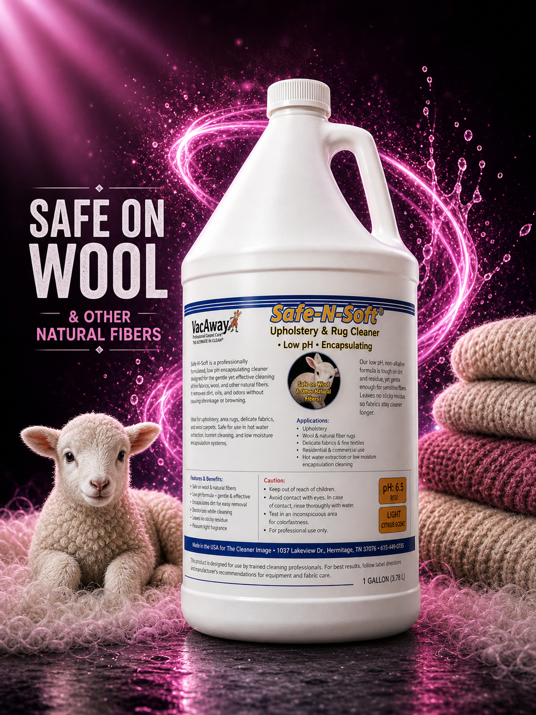 Safe-N-Soft Low pH Upholstery & Carpet Encapsulating Cleaner