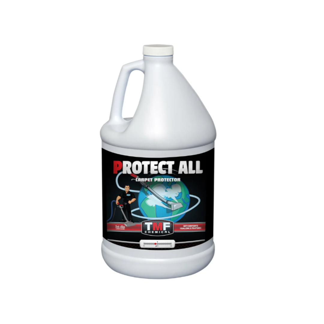 TMF Protect All is a highly concentrated powerful fluorochemical which works as a fantastic soil retardant that helps protect carpets and furniture