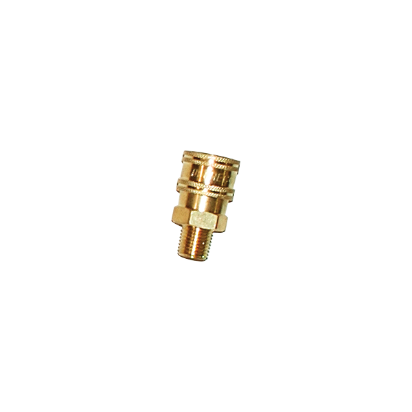 Quick Connect 1/4" Female Flo-Thru Brass - 1/4" MPT