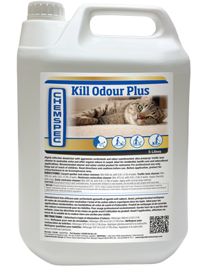 Chemspec Kill Odour Plus a highly effective carpet cleaner, spotter, and deodorizer that uses surfactants and an odour counteractant