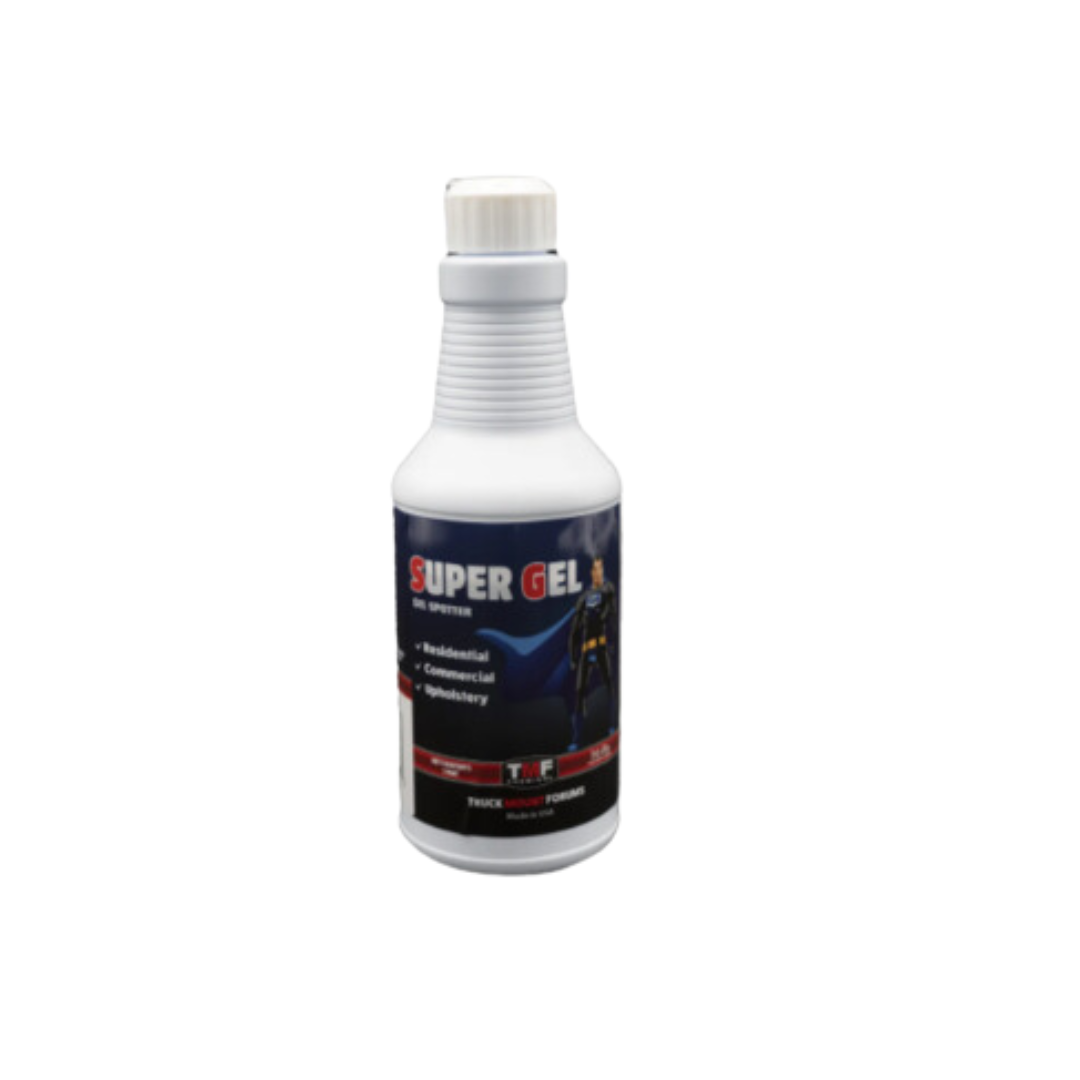 TMF Super Gel an effective spot remover for carpets, upholstery & other washable surfaces.Safely removes gum,tar,grease,oil,crayon,lipstick and wax