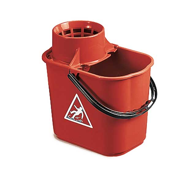 Optima Industrial 14Ltr Mop Bucket - Red