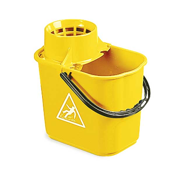 Optima Industrial 14Ltr Mop Bucket - Yellow