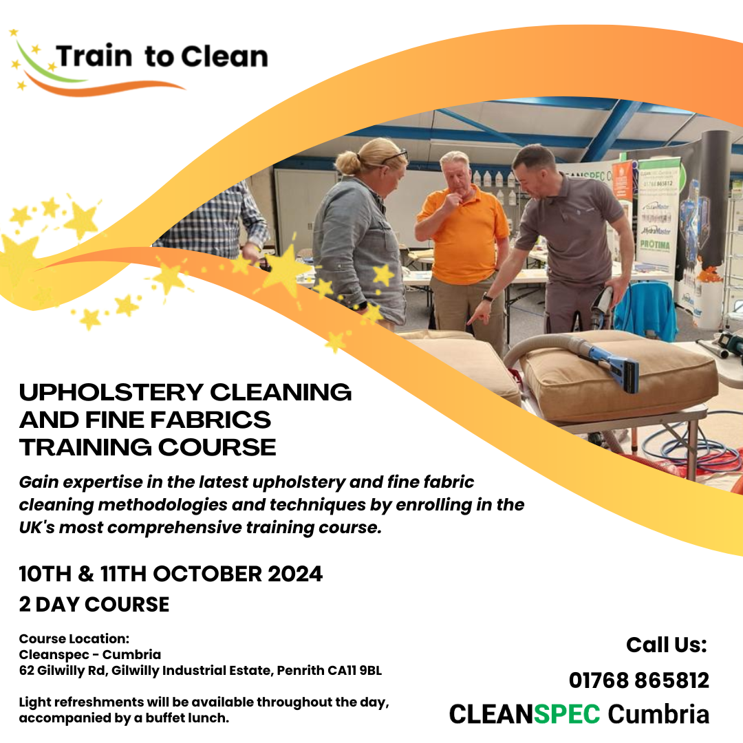 Upholstery Cleaning and Fine Fabrics training Course